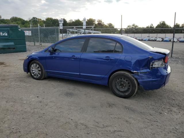 19XFA15559E033386 - 2009 HONDA CIVIC LX BLUE photo 2