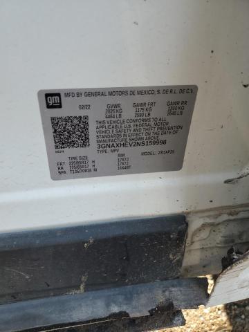 3GNAXHEV2NS159998 - 2022 CHEVROLET EQUINOX LS Ağ foto 14