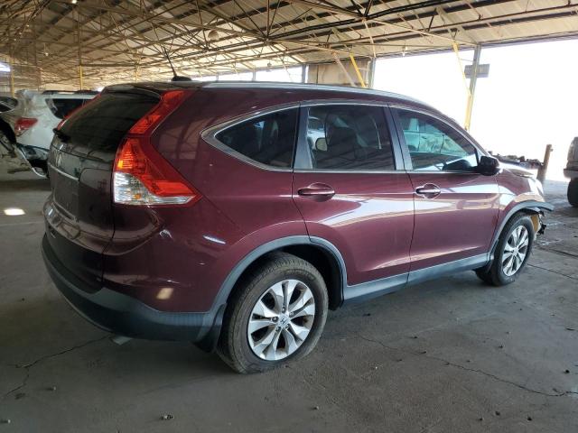 5J6RM3H7XCL040727 - 2012 HONDA CR-V EXL MAROON photo 3