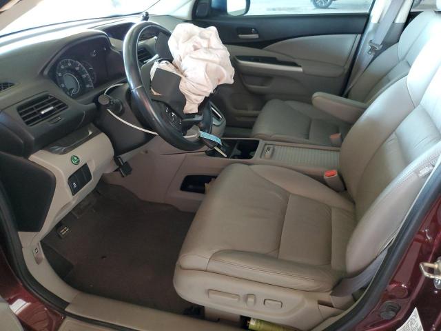 5J6RM3H7XCL040727 - 2012 HONDA CR-V EXL MAROON photo 7