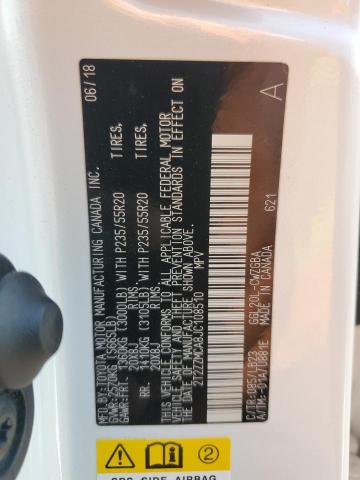 2T2ZZMCA8JC108510 - 2018 LEXUS RX 350 BASE Սպիտակ լուսանկար 13