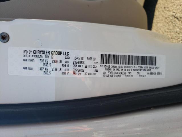 2C4RC1BG8CR346306 - 2012 CHRYSLER TOWN & COU TOURING 白色 照片 13