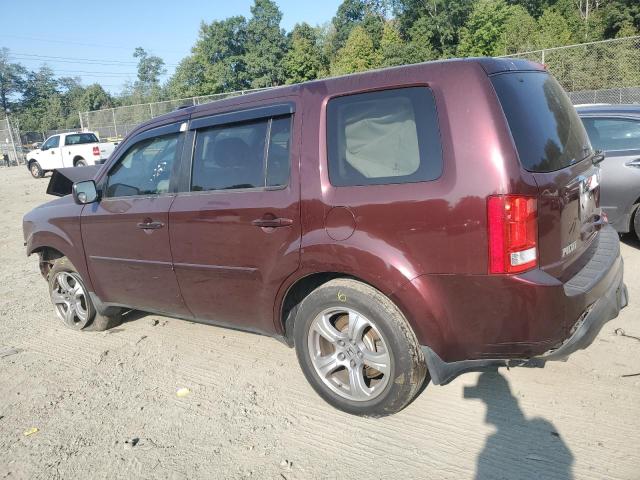 5FNYF3H51EB010578 - 2014 HONDA PILOT EXL BURGUNDY photo 2