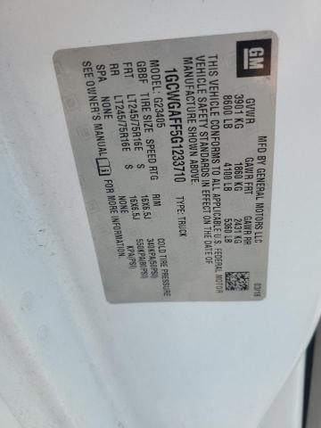 1GCWGAFF5G1233710 - 2016 CHEVROLET EXPRESS G2 白色 照片 13