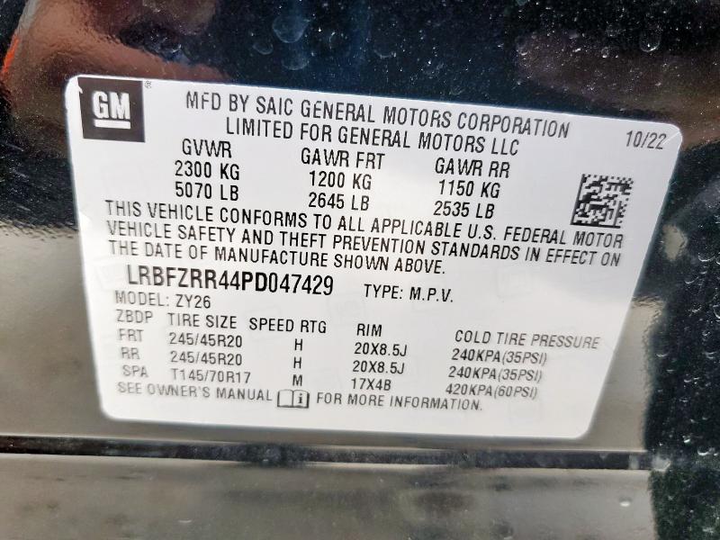 LRBFZRR44PD047429 - 2023 BUICK ENVISION AVENIR Czarny zdjęcie 14