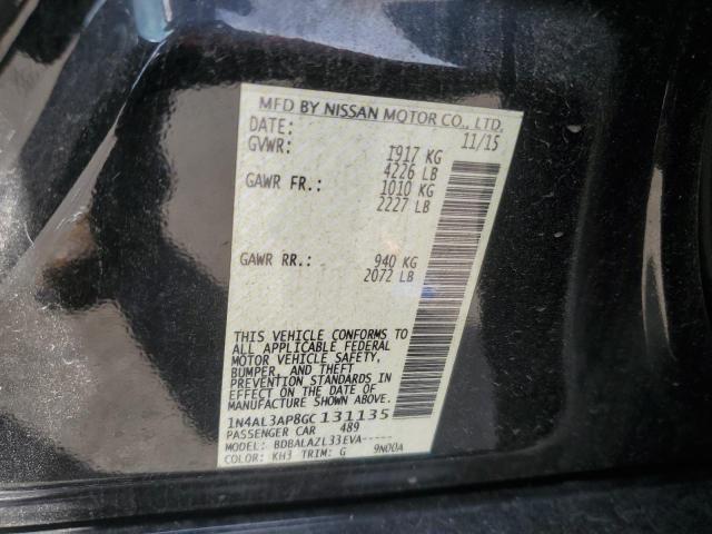 1N4AL3AP8GC131135 - 2016 NISS ALTIMA 2.5 BLACK photo 12