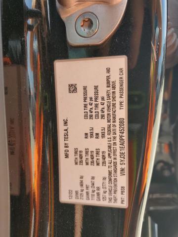 5YJ3E1EA0PF452080 - 2023 TESLA MODEL 3 SILVER photo 13