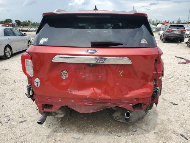 1FMSK7FH2MGB45820 - 2021 FORD EXPLORER LIMITED RED photo 6
