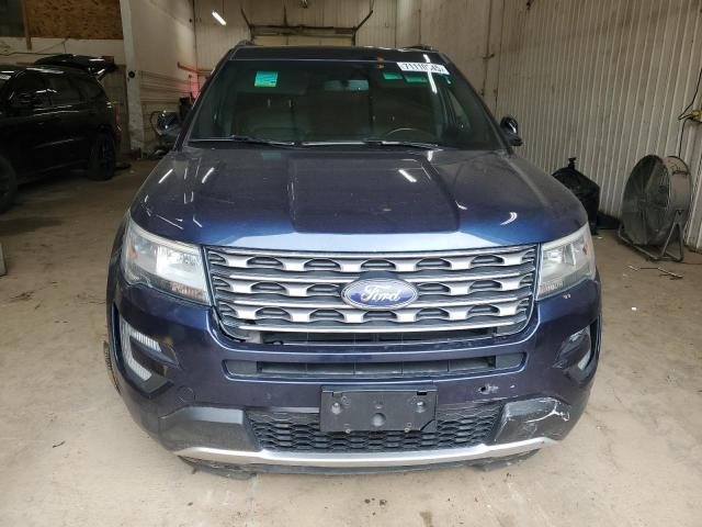 1FM5K8D89HGA08417 - 2017 FORD EXPLORER XLT BLUE photo 5
