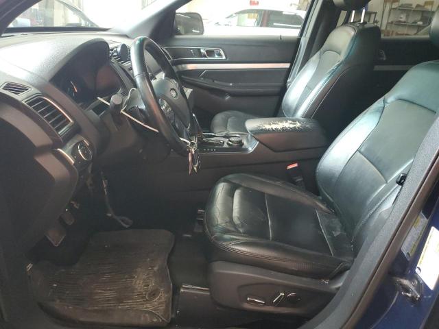 1FM5K8D89HGA08417 - 2017 FORD EXPLORER XLT BLUE photo 7