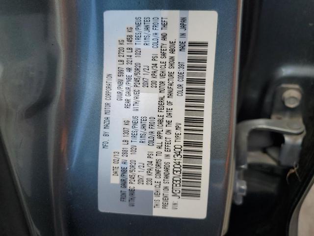 JM3TB3DV3D0413400 - 2013 MAZDA CX-9 GRAND TOURING GREEN photo 13