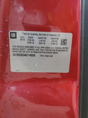 2G1WC5E34D1149936 - 2013 CHEVROLET IMPALA LTZ 勃艮第红 照片 12