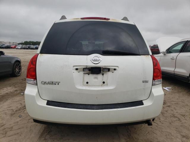 5N1BV28U05N106760 - 2005 NISSAN QUEST S WHITE photo 6