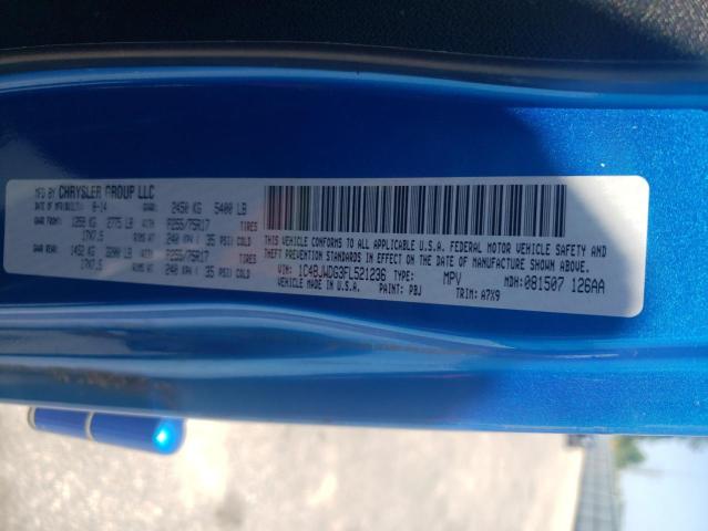 1C4BJWDG3FL521236 - 2015 JEEP WRANGLER U SPORT BLUE photo 12