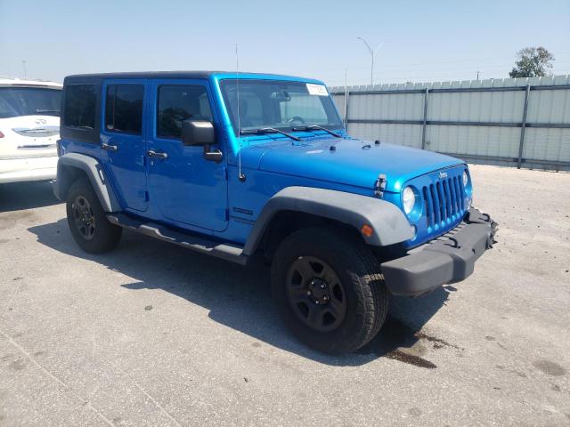 1C4BJWDG3FL521236 - 2015 JEEP WRANGLER U SPORT BLUE photo 4