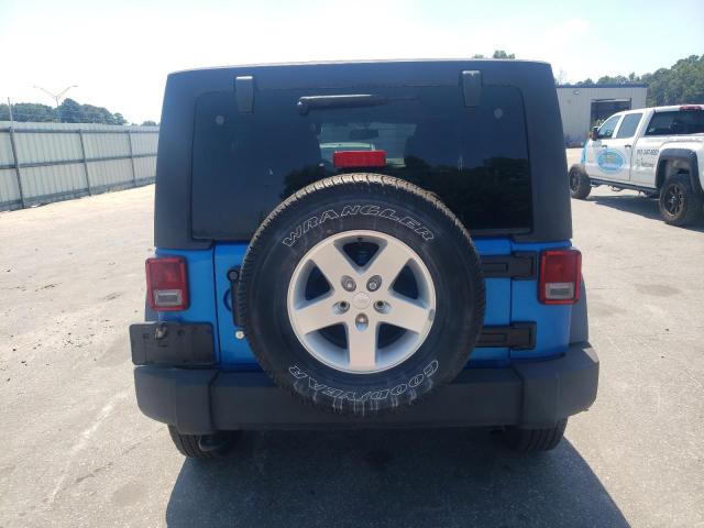 1C4BJWDG3FL521236 - 2015 JEEP WRANGLER U SPORT BLUE photo 6