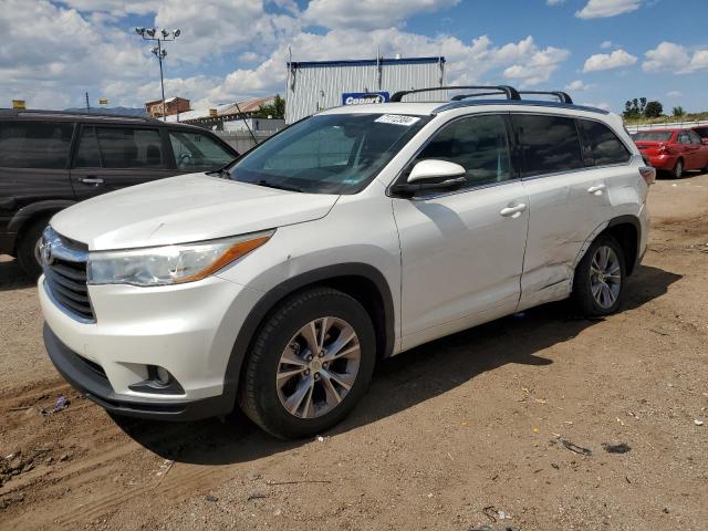 5TDKKRFH6FS117768 - 2015 TOYOTA HIGHLANDER XLE WHITE photo 1