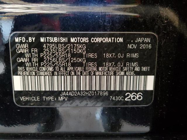 JA4AD2A32HZ017896 - 2017 MITSUBISHI OUTLANDER ES BLACK photo 12