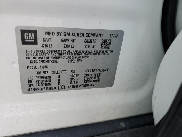 KL4CJASB3KB723065 - 2019 BUICK ENCORE PREFERRED 白色 照片 12