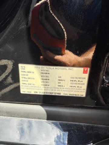 5YJSA1E23GF137466 - 2016 TESLA MODEL S 黑色 照片 10