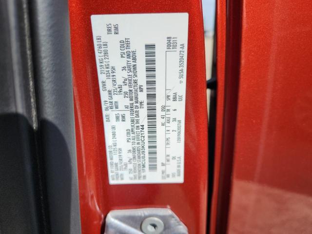 1FMCU0J93KUC21744 - 2019 FORD ESCAPE TITANIUM Narıncı foto 12