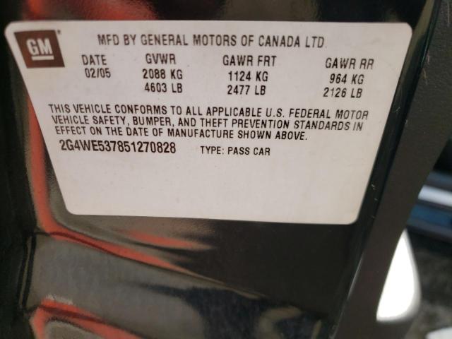 2G4WE537851270828 - 2005 BUICK LACROSSE CXS 黑色 照片 12