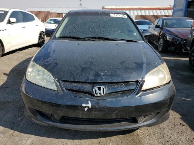 2HGES16565H617478 - 2005 HONDA CIVIC LX BLACK photo 5