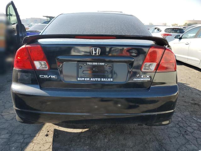 2HGES16565H617478 - 2005 HONDA CIVIC LX BLACK photo 6