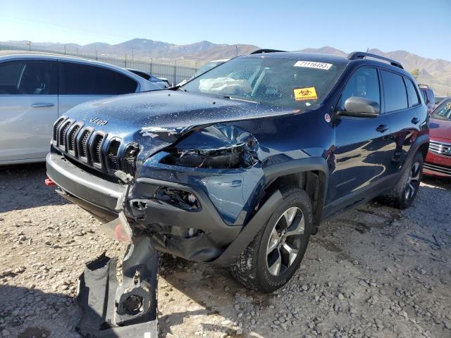 1C4PJMBB8JD609459 - 2018 JEEP CHEROKEE TRAILHAWK BLUE photo 1