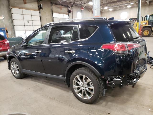 JTMDJREV7JD225744 - 2018 TOYOTA RAV4 HV LIMITED BLUE photo 2