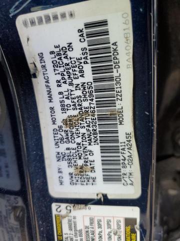 1NXBR32E46Z749650 - 2006 TOYOTA COROLLA CE BLUE photo 12