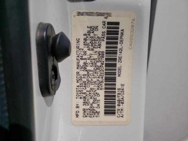 5YFBU4EE2CP027008 - 2012 TOYOTA COROLLA BASE WHITE photo 23