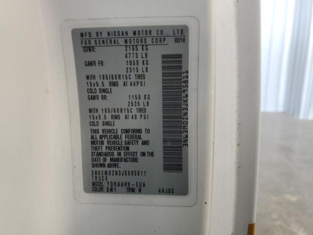 3N63M0ZN3JK695811 - 2018 CHEVROLET CITY EXPRE LT 白色 照片 13