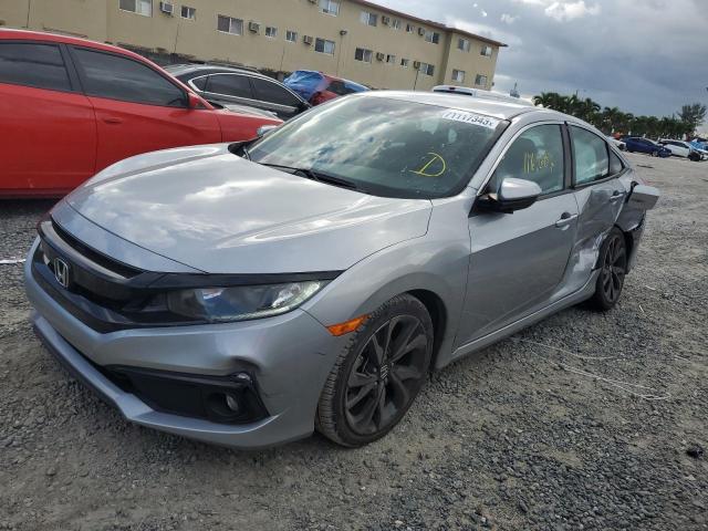 2HGFC2F8XKH600440 - 2019 HONDA CIVIC SPORT 银色 照片 1