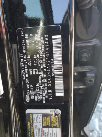 5XXGN4A72FG441493 - 2015 KIA OPTIMA EX BLACK photo 12