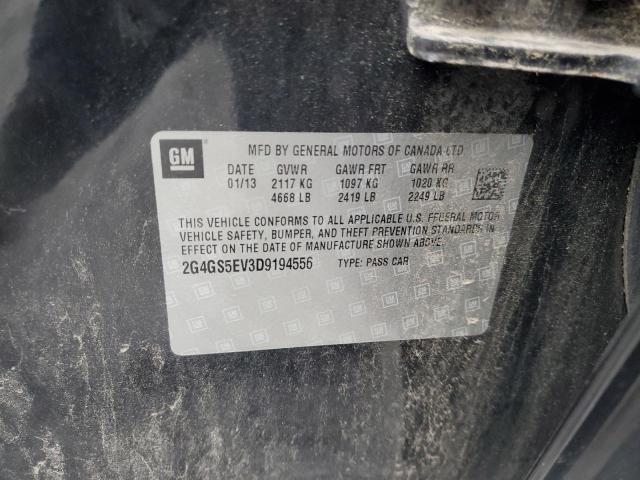 2G4GS5EV3D9194556 - 2013 BUICK REGAL PREMIUM BLACK photo 12