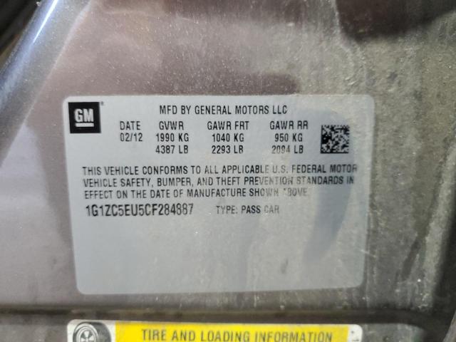 1G1ZC5EU5CF284887 - 2012 CHEV MALIBU 1LT TAN photo 12