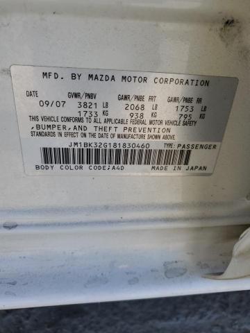 JM1BK32G181830460 - 2008 MAZDA 3 I 白色 照片 12