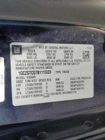 1GCZGTCG7B1116628 - 2011 CHEV EXPRESS G3500 BLUE photo 13