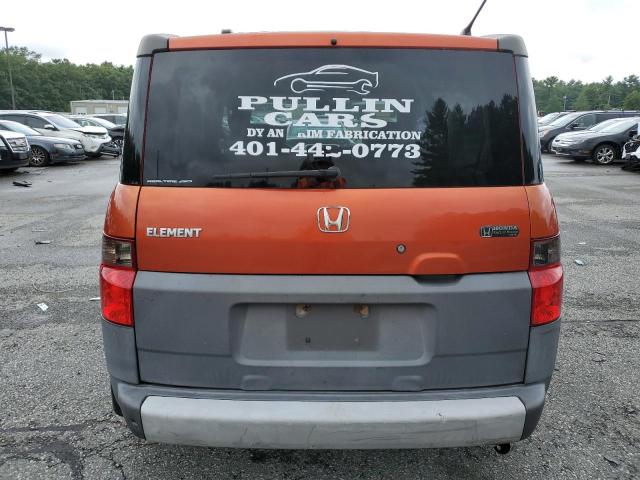 5J6YH28503L001539 - 2003 HONDA ELEMENT EX ORANGE photo 6