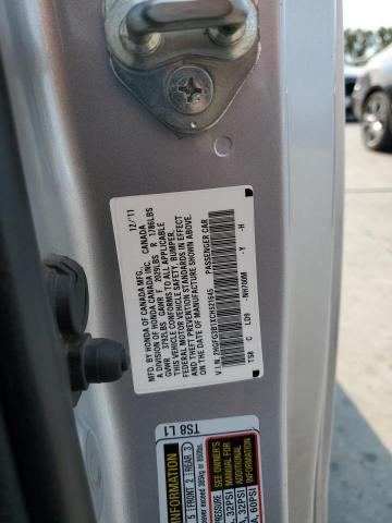 2HGFG3B1XCH521645 - 2012 HONDA CIVIC EXL SILVER photo 13