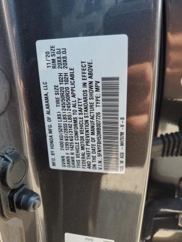 5FNYF8H53MB007726 - 2021 HONDA PASSPORT EXL ნაცრისფერი ფოტო 13