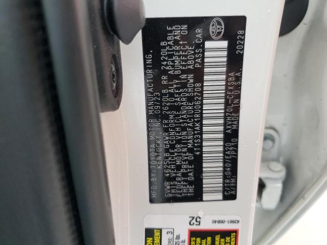 4T1S31AK1RU062708 - 2024 TOYOTA CAMRY SE NIGHT SHADE WHITE photo 13