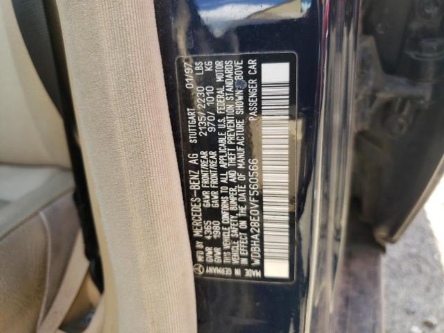 WDBHA28E0VF560566 - 1997 MERCEDES-BENZ C 280 BLUE photo 12