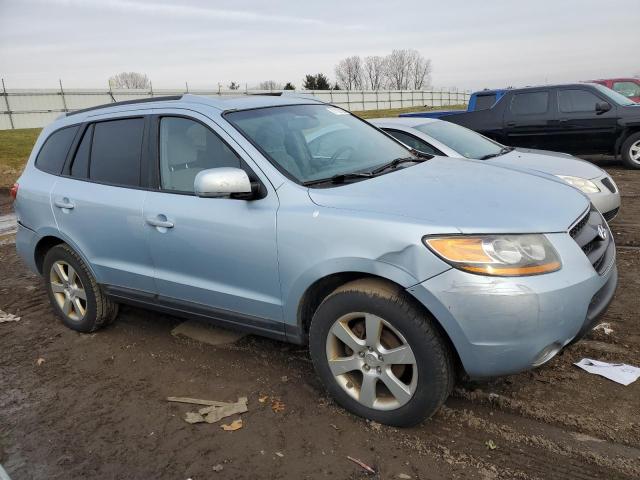 5NMSH13E18H136311 - 2008 HYUNDAI SANTA FE SE BLUE photo 4