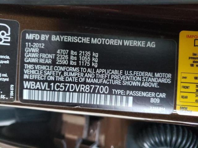 WBAVL1C57DVR87700 - 2013 BMW X1 XDRIVE28I BROWN photo 12