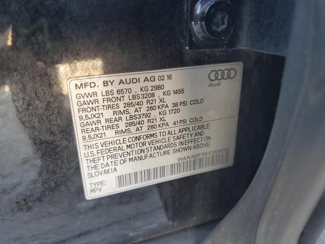 WA1VABF79HD008258 - 2017 AUDI Q7 PRESTIGE أسود صورة 13