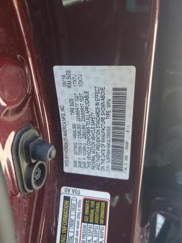 5J6RM4H54GL095555 - 2016 HONDA CR-V EX MAROON photo 13