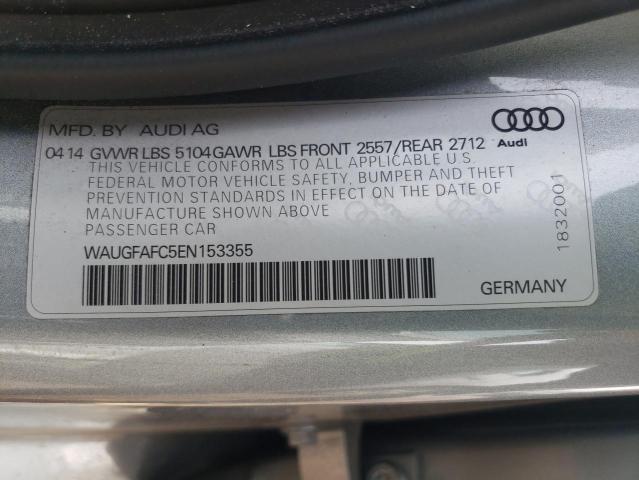 WAUGFAFC5EN153355 - 2014 AUDI A6 PREMIUM PLUS SILVER photo 12