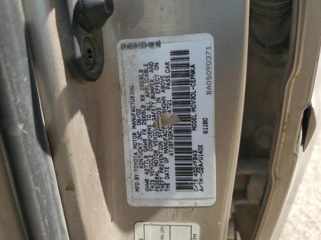 4T1BF32KX2U534721 - 2002 TOYOTA CAMRY LE 红色 照片 13